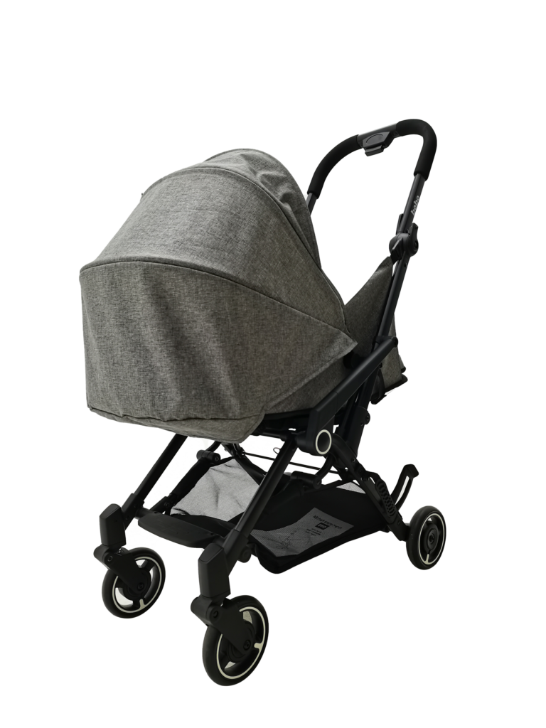 עגלה משולבת לתינוק בובו ניובורן שחור אפור - easy baby